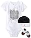 Nike Jordan, 3 Piece Infant Set, White/Black/White/Black , 0-6 Months