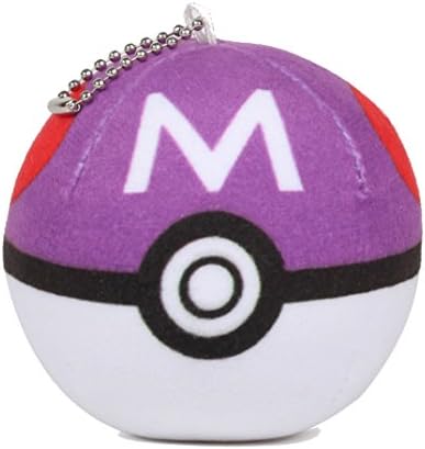 MK BRANDS Pokemon PokeBall Master Ball Soft Stuffed Plush Doll Toy Keychain