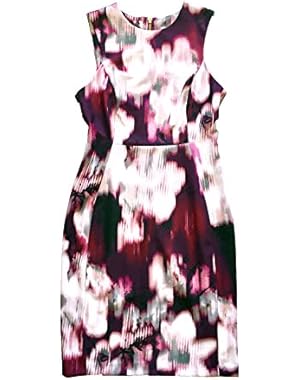Women's Sleeveless Printed Sheath Dress