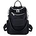 UTO Women Backpack Purse 3 ways Oxford Waterproof Cloth Nylon Ladies Rucksack Shoulder Bag Black