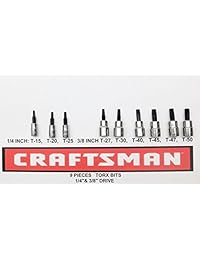 Craftsman 9 PC 1/4 "y 3/8" Torx Bit Socket Set