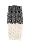 Spring Fever Women's Double Sided Knit Boot Cuffs Leg Warmers (Dark Grey/White)