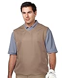 Tri-Mountain Mens Big Tall Wind/Water Resistant Elastic Bottom V-Neck Shell Vest