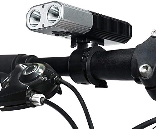 AsDlg Super Bright LED Lights Bike Light with 2 LEDs 2x700 Lumens Cycling Head Light Front Light USB Rechargeable Powerful Waterproof Tail Light, Fits All Bikes