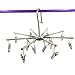 Mmei Stainless Steel Multi-function Foldable Portable Travel Hanging Rack Hook Drip Laundry Hanger With 16 Clips for Drying Clothing Towels Diapers Underwear Socks