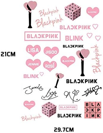 dryujdytru Colorful Same paragraph Concert Waterproof Tattoo Sticker LISA JENNIE JISOO ROSÉ Super Cute DIY Hand Drawn Stickers