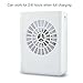 GONGTIAN USB Mini Fan, Portable 4 Inch USB Fan Hands-Free Hanging Fan Powered by Rechargeable Battery with 3-Level Speed for Outdoor Like Running Camping Hiking (White)