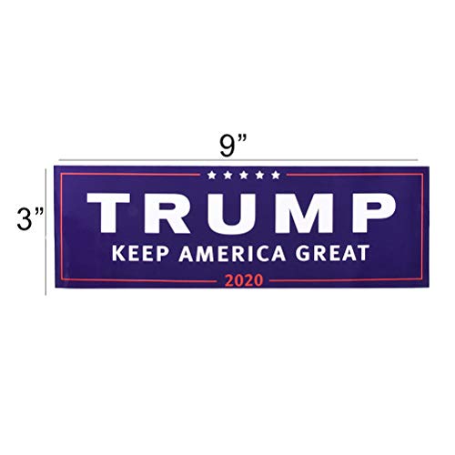 Yiphates 100Pcs Trump 2020 Decal Trump Car Sticker Keep America Great 2020 Election Patriotic Bumper Sticker, Blue & White