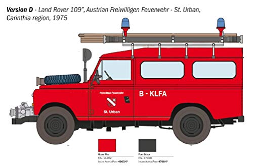 ITALERI 3660S - 1:24 Land Rover Fire Truck , Modellbau, Bausatz, Standmodellbau, Basteln, Hobby, Kleben, Plastikbausatz, detailgetreu – Bild 6