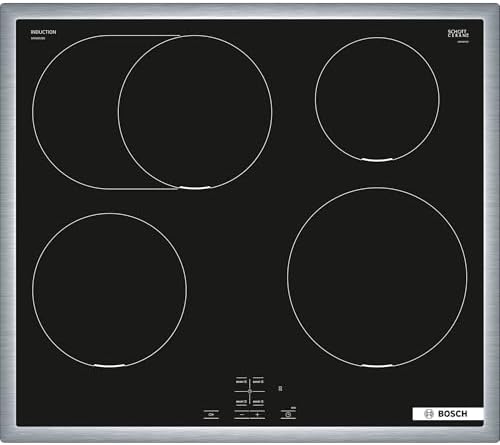 HND675LS62 - Set di fornelli da incasso, composto da HEG578BB4, 60 x 60 cm, aria calda 3D, idrolisi e pirolisi autopulente, piano cottura a induzione, zona arrosto, telaio in acciaio inox