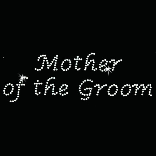 Iron on Hot Fix Rhinestone Motif Design Mother of the Groom - Lucinda