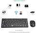 Rii RK700 2.4Ghz Ultra-Slim Wireless Keyboard and Mouse Combo Multimedia Compact Keyboard and Mouse for PC Laptop,Desktop,Raspberry Pi KODI HTPC XBMC MacBook Android TV Box Smart TV,Windows