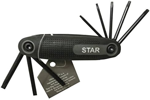 US Stock 8 Pc Folding Torx Star Hex Key Set T-9 T-10 T-15 T-20 T-25 T-27 T-30 T-40