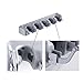 SHSYCER Mop and Broom Holder Wall Mounted Garden Tool Organizer Rake or Mop Handles 5 position with 6 Broom hooks garage Holds up to 11 Tools for Garage Garden Kitchen Laundry Offices