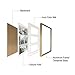 Golden State Art, 4x6 Aluminum Collage Frame, Displays 6x4 Pictures With 3 Openings Mat or One 7x14 Photo, Real Glass, Portrait/Landscape Wall Display, Gold, 1 Pack