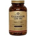 SOLGAR Flaxseed Oil 1250 mg - 100 Softgels, Pack of 2 - Concentrated Plant Source of Omega-3 Alpha-Linoleic Acid (ALA) - Non-GMO, Gluten Free - 100 Total Servings