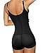 Burvogue Women's Clip&Zip Latex Tummy Control Body Shapewear (Small, Black)