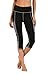 IMIDO Women's Yoga Capri Pants Sport Tights Workout Running Leggings with Side Pocket (L, Gray Capri Pants)