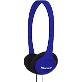 Koss KPH7B Portable On-Ear Headphone with Adjustable Headband - Blue