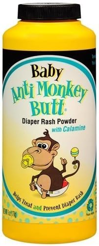 Anti Monkey Butt Diaper Rash Powder with Calamine 6 oz (170 g)