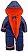 iXtreme Baby Boys Plaid Expedition Puffer Winter Snowsuit Pram, Navy, 18 Months