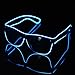 El Wire LED Light up Shutter Glasses for Party Concert 3-mode Sound Control Blue