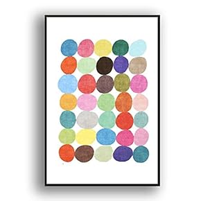 Framed Canvas Wall Art Abstract for Living Room, Bedroom Color Block Canvas Prints for Modern Home Decoration Ready to Hang - 16"x24" inches