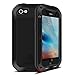 iPhone 6s Waterproof case, Feitenn Armor Aluminum Metal Carbon Fiber Gorilla Glass Heavy Duty Shockproof Protection Case for iPhone 6/iPhone 6s (Black)