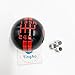 RICKYZHU for Mustang Shelby Cobra GT 500 6 Speed Manual Gear Shift Knob Shift Knob (R on The Right, Red)