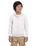 Gildan Big Boys' Heavy Blend Ribbed Full-Zip Hooded Sweatshirt
