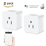 LITSPED Wifi Smart Plug 2 Pack, Works with Alexa Echo Google Home and IFTTT, Remote Control Smart Outlet Devices From Anywhere,No Hub Required,UL Complied