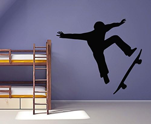 Amazon Com Athena Bacon Wall Decal Skateboarder Skate Wall Art