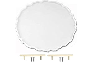 ResinWorld 13 inches Large Silicone Tray Mold, Big Geode Silicone Mold for Resin, Irregular Shaped Round Resin Geode Tray Molds for Making Resin Craft DIY Home Decoration