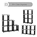 SONGMICS 6 Cube Storage Shelves, Modular Bookshelf Toy Rack, Display Cabinet and Closet Organizer Unit, ULSN63BK, Pure Black(DIY)