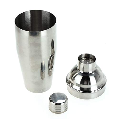 Cocktail Whisks - Nhbr Stainless Steel Cocktail Bartender Shaker Drink Mixer Bar Set Kit 750ml - Bartender Bar Accessory Steel Stainless Food Wine Swizzle Set Shaker - Thumbnail 2