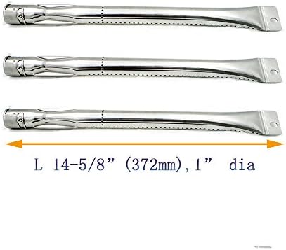 BBQ Repair KIT Gas Grill SS Burner, SS Heat Plate, Heat Shield Replacement For BBQ Tek GSF3016E SSS3416TB,Presidents Choice SSS3416TCS
