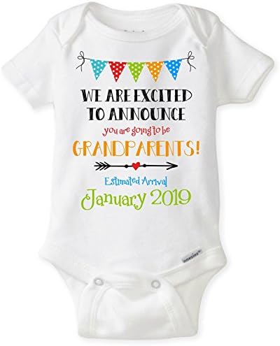 CarefreeTees You're Going to Be Grandparents! - Pregnancy Announcement (Unisex Baby Bodysuit 3M January 2019)