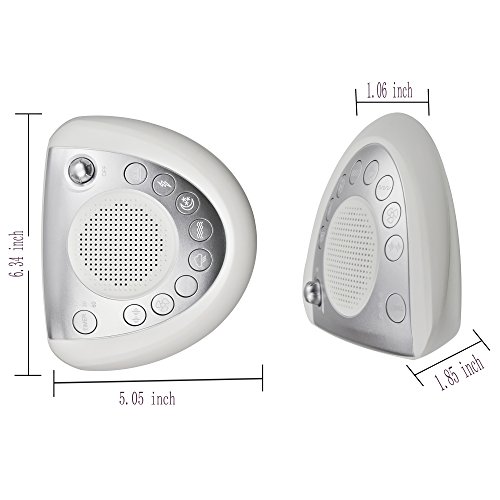 ROCAM White Noise Machine, Sleep Sound Machine with 8 Nature Sounds,Auto-Off Timer,Battery or Adapter Operated