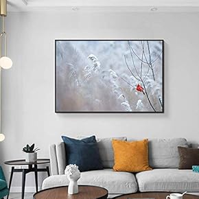 Floating Framed for Living Room Bedroom Winter Snow Vintage for