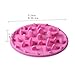 Sundlight Interactive Slow Feeder Dog and Cat Bowl for Fast Eaters,Non-slip Bottom,Food Grade Silicone Anti-gulp Dog Bowl,Pink,Size S