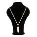 Women Vintage Feather Pendant Necklace, Cheesea Long Chain Necklace Sweater Statement Angel Jewelry (Gold)