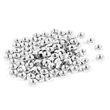 100Pcs M3 3mm Female Thread Hex Metal Nut Fastener Silver Tone
