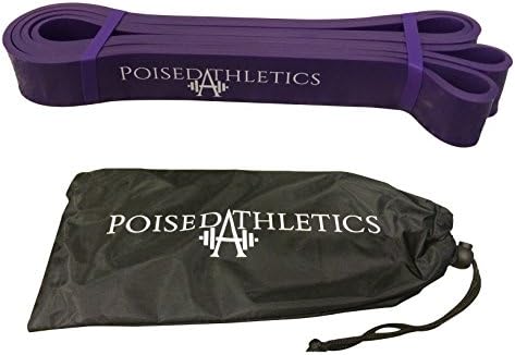 Professional Grade Resistance Band by Poised Athletics (41” Loop) For Pull Up Assist - Physical Therapy - Stretching - Mobility - CrossFit - SINGLE BAND - Up to 140 lbs of Resistance. (PURPLE)