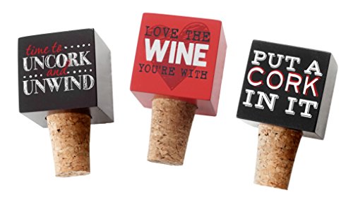 Wine Sayings Humorous Box Style Bottle Toppers - Set of 3