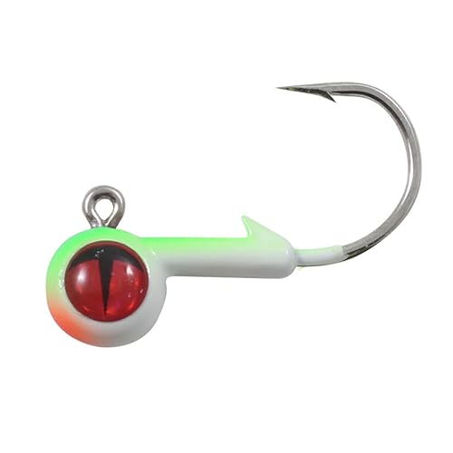 Northland Fishing Tackle Freshwater Tungsten Short Shank Fishing Jig for Bass, Walleye, Trout, and Many Others, Glo Watermelon, 1/16 Oz