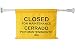 Janico 1076 Closed for Maintenance Safety Sign, Expands up to 52", Bilingual, Yellow