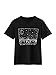 Romwe Women's Short Sleeve Top Casual Graphic Print Tee Shirt Black 2 XL