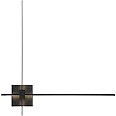 GEORGE KOVACS P1436-66A-L Parker LED Wall Sconce, 1-Light, 12 Total Watts, 25.5-in H x 24.75-in W, Coal Black