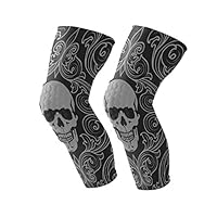 LORVIES Skull Pattern Knee Brace, Knee Compression Sleeve Support for Running, Arthritis, Meniscus Tear, Sports, Joint Pain Relief and Injury Recovery