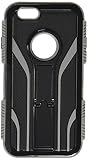 Asmyna TUFF Extreme Hybrid Protector Cover for iPhone 6 - Retail Packaging - Natural Black/Iron Gray